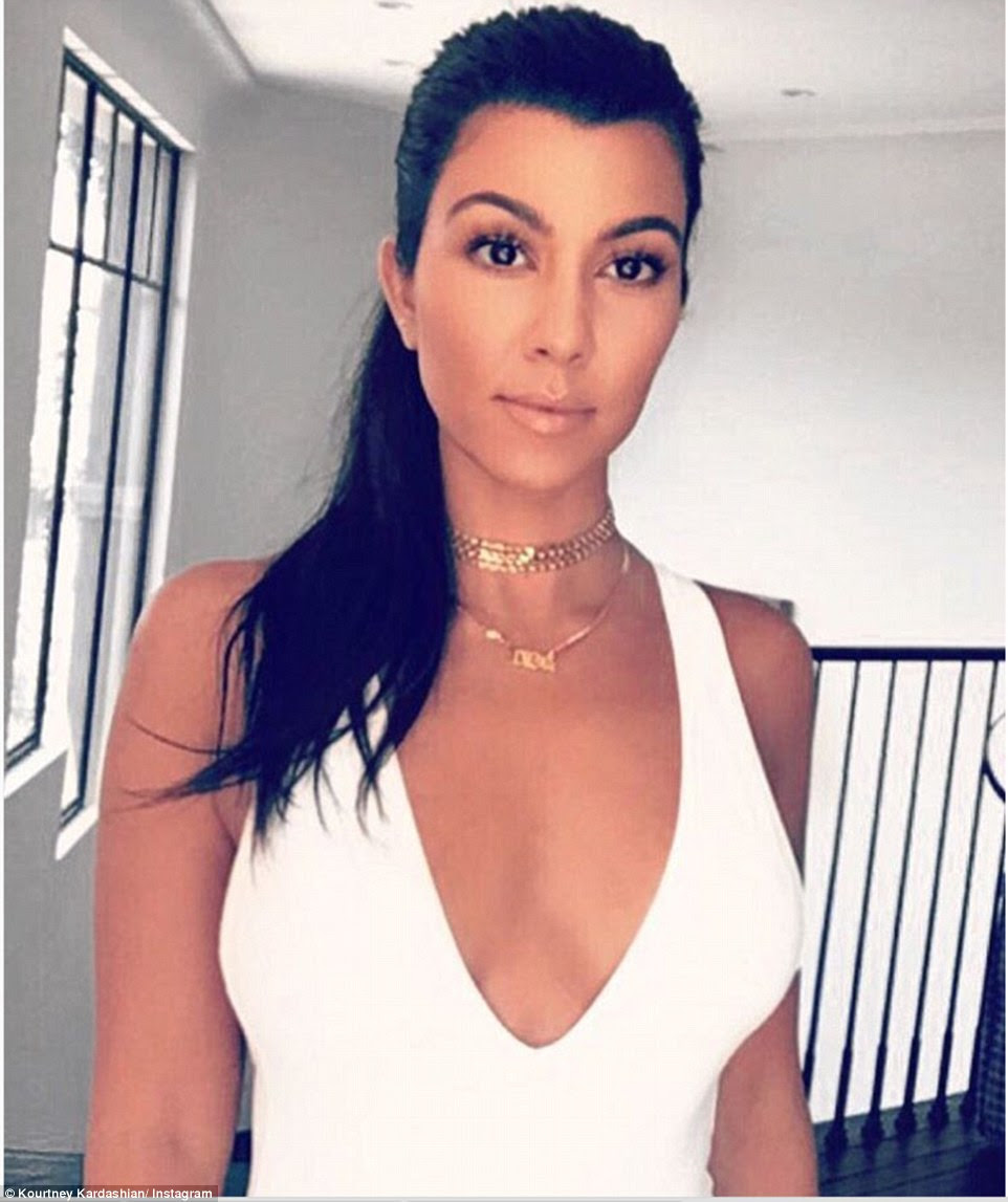 Gorgeous: Kourtney shared a snap of another sexy swimsuit