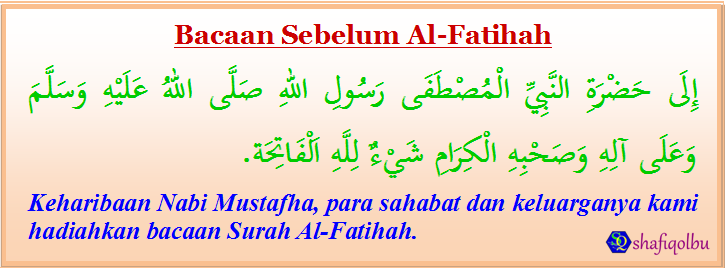 Bacaan Sebelum Baca Surat Yasin