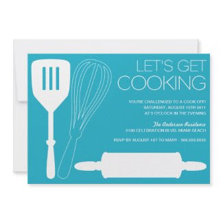 LET'S GET COOKING | COOK OFF PARTY INVITATIONS invitation