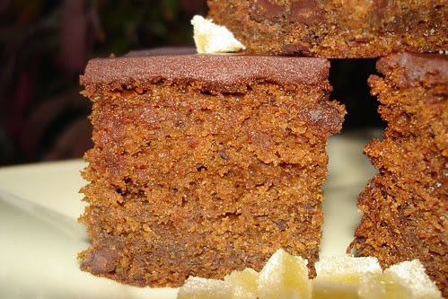 Fresh Ginger and Chocolate Gingerbread