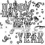Free Happy New Year coloring pages for kids.