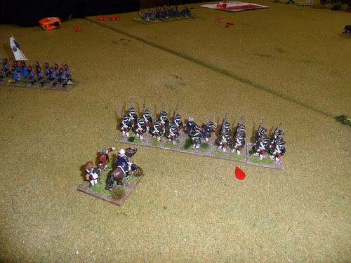 The French Grenadiers advance on the British guns