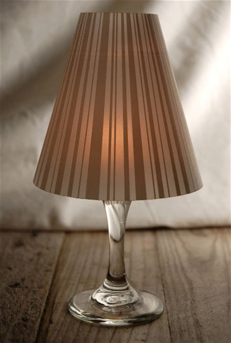 4 Wine Glass Lampshades Striped 4 Wine Glass Lampshades Striped