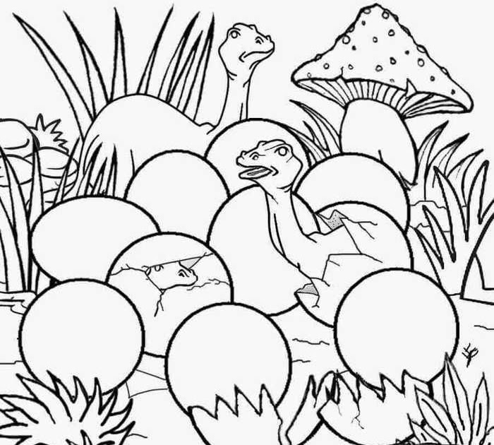 Baby Egg Dinosaur Coloring Pages - Lautigamu