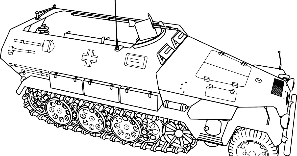 Download 200+ Military Army Vehicles Coloring Pages PNG