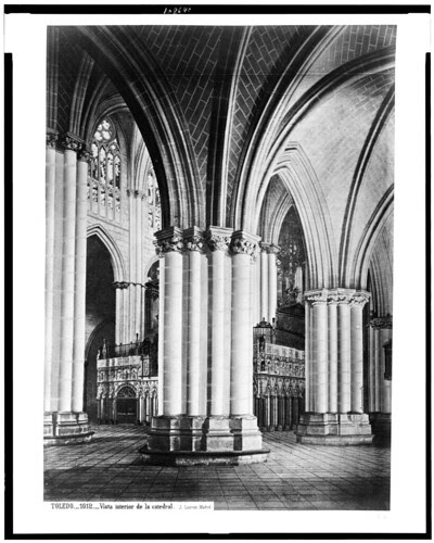 Catedral de Toledo (interior) en el siglo XIX. Fotografía de Jean Laurent. The Library of Congress of the United States of America
