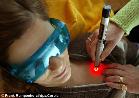 Laser acupuncture involves stimulating the pressure points targeted in traditional acupuncture, but using low-energy lasers rather than needles