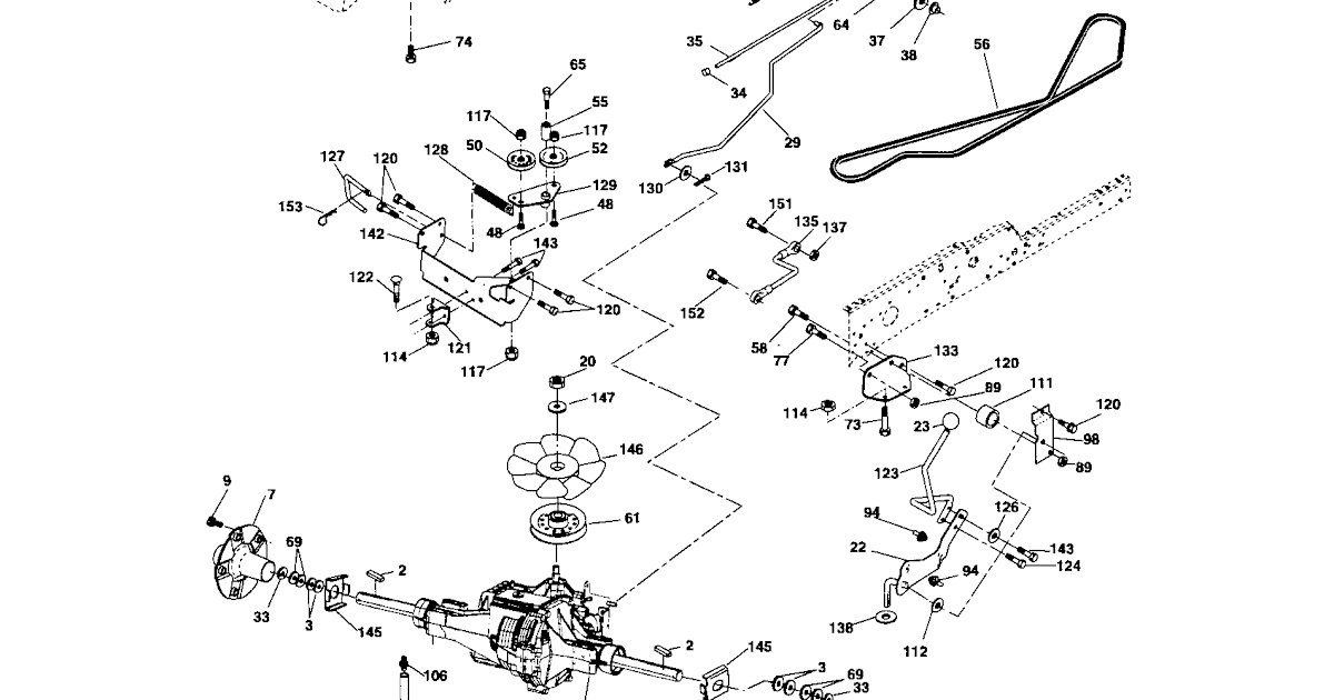 Craftsman gt5000 mower deck diagram