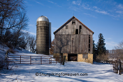 Old Barn in Winter, Iowa County, Wisconsin
