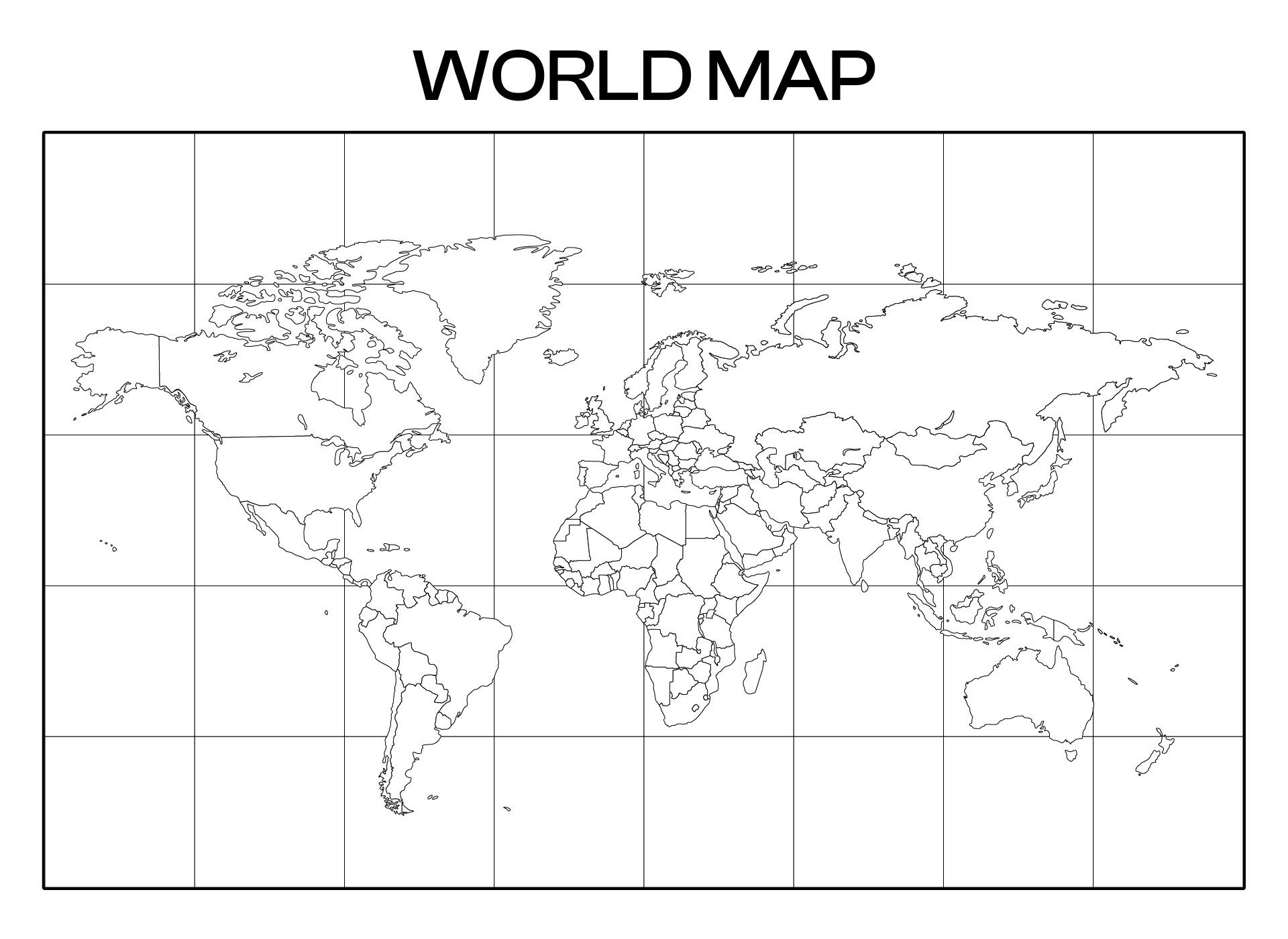 7 Best Images Of World Map Printable A4 Size World Map Printable World