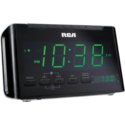 Clock Radios RCA RC40 AM/FM Clock Radio with Large LED Display