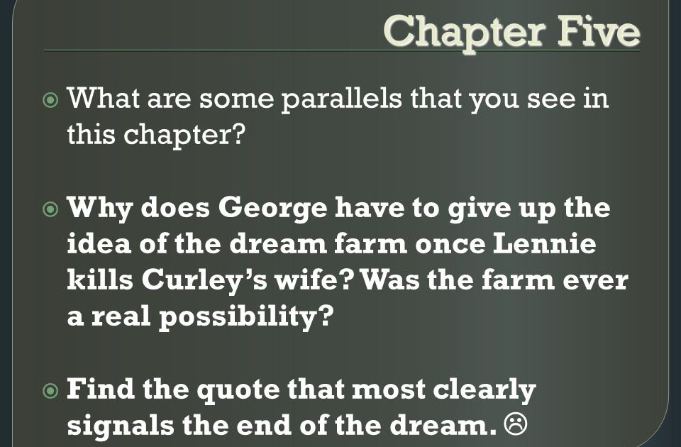 Lennie Kills Curley's Wife Quote : G Is For George Milton Rich Barrett