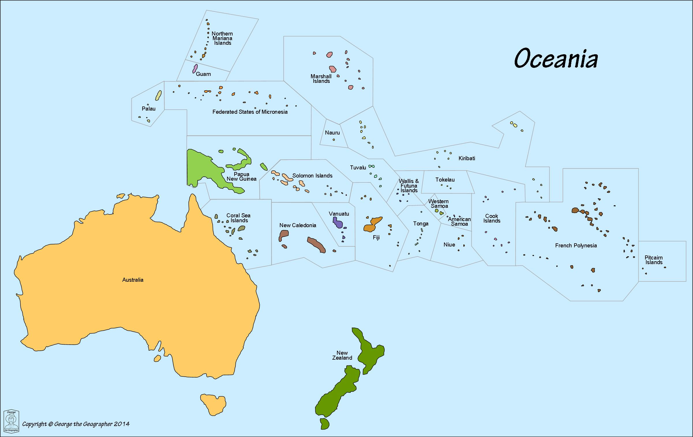 План океании. Политическая контурная карта Океании. Карта Австралии и Океании без подписей. Контурная карта Океании 7 класс. Карта Австралия и Океания политическая карта.