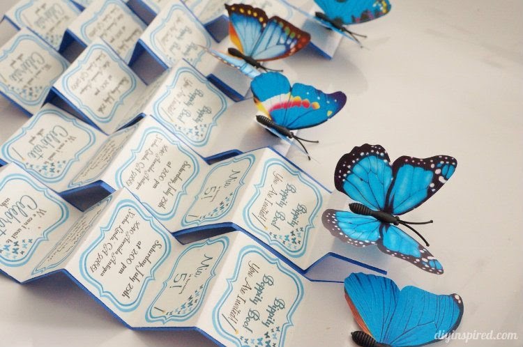 Personalised Floral Butterfly Pretty Flower Birthday Party Invites x12 H0130