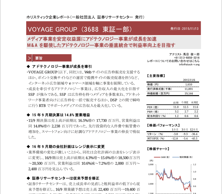 アナ リスト レポート と は