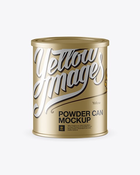 Download Matte Metallic Powder Can Psd Mockup Yellowimages Mockups