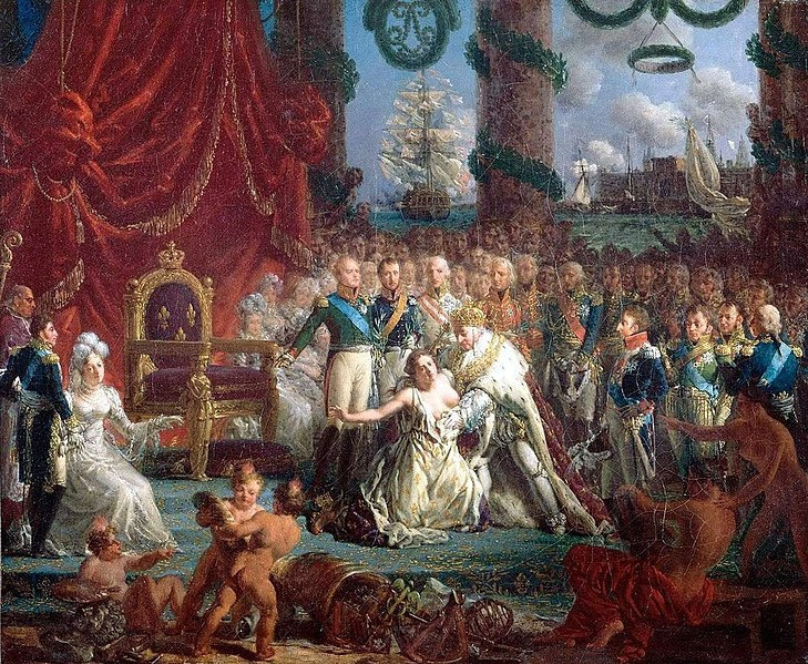 File:Louis XVIII relevant la France.jpg