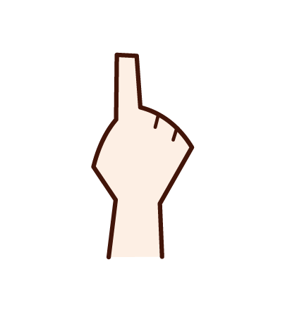 人差し指を立てる手のイラスト フリーイラスト素材 Kukukeke ククケケ
