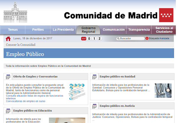 Apuntarse y encontrar oposiciones a través de Internet