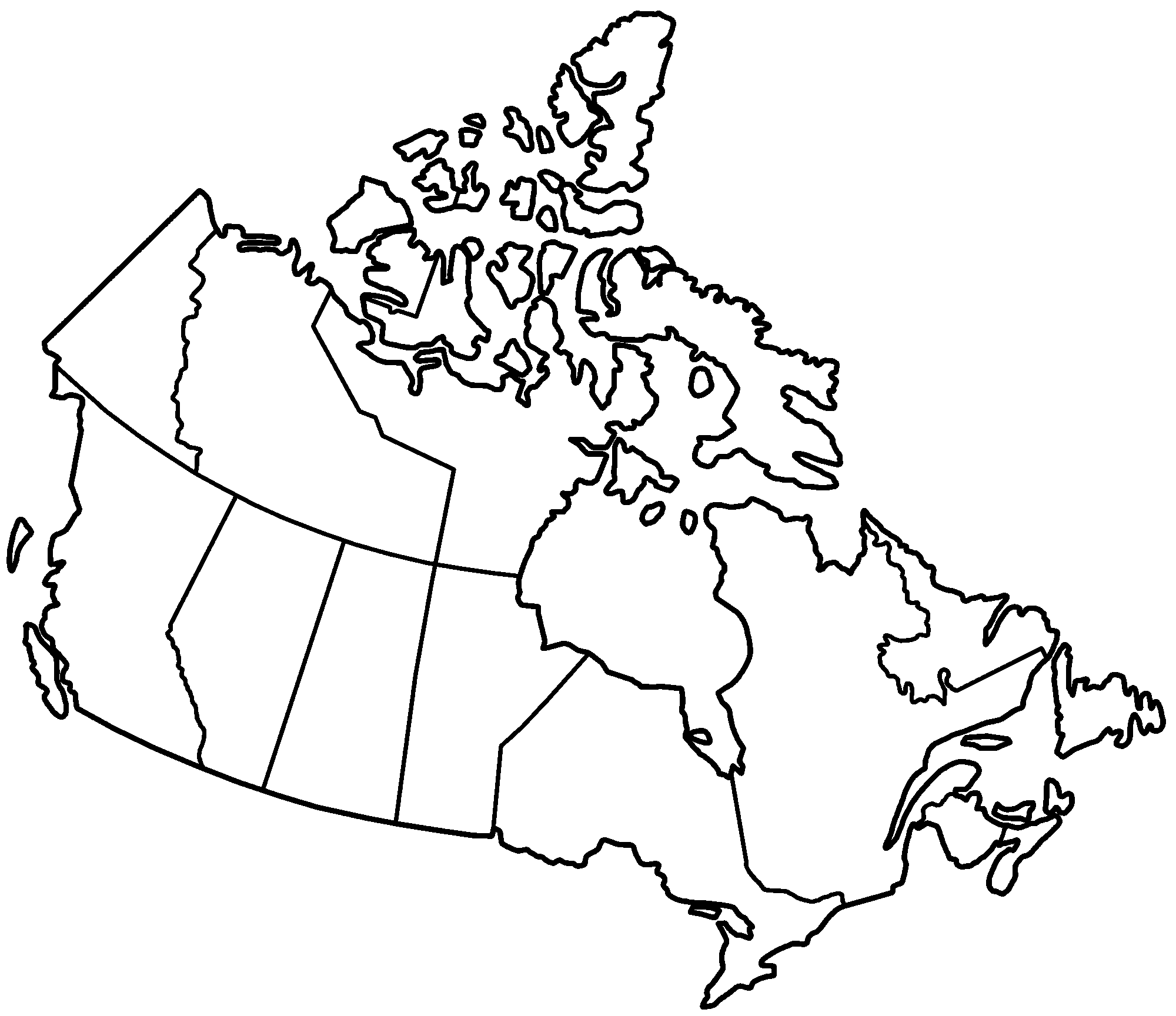 25 Awesome Blank Map Of Canada Provinces And Territories