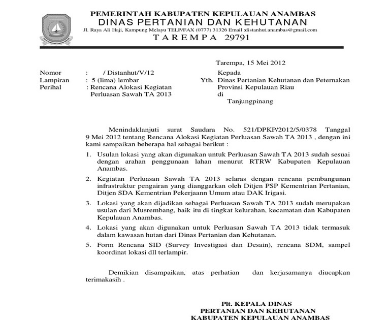 Contoh Surat Balasan Kunjungan Contoh Surat