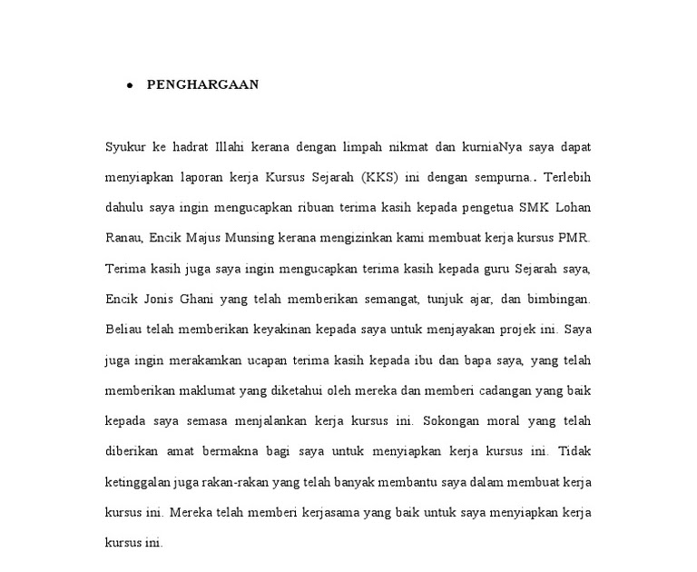 Contoh Kesimpulan Kerja Kursus / Kerja kursus ini wajib dilaksanakan