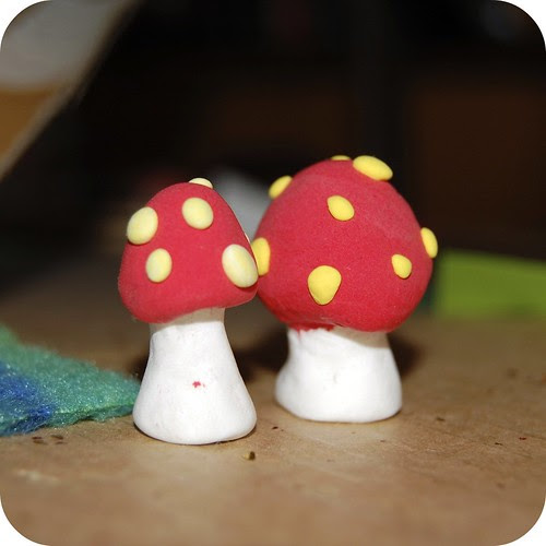 Toadstools at the base of the Faraway Tree