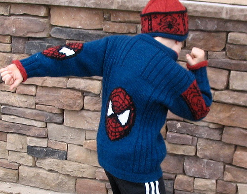 Spiderman Jacket Free Knitting Pattern and more super hero knitting patterns