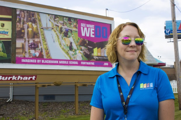 Fort Wayne Community Schools will spend about $10,000 on billboards this summer. District spokesperson Krista Stockman says state funding from a gain of two new students would pay for the billboards. (Peter Balonon-Rosen/Indiana Public Broadcasting)