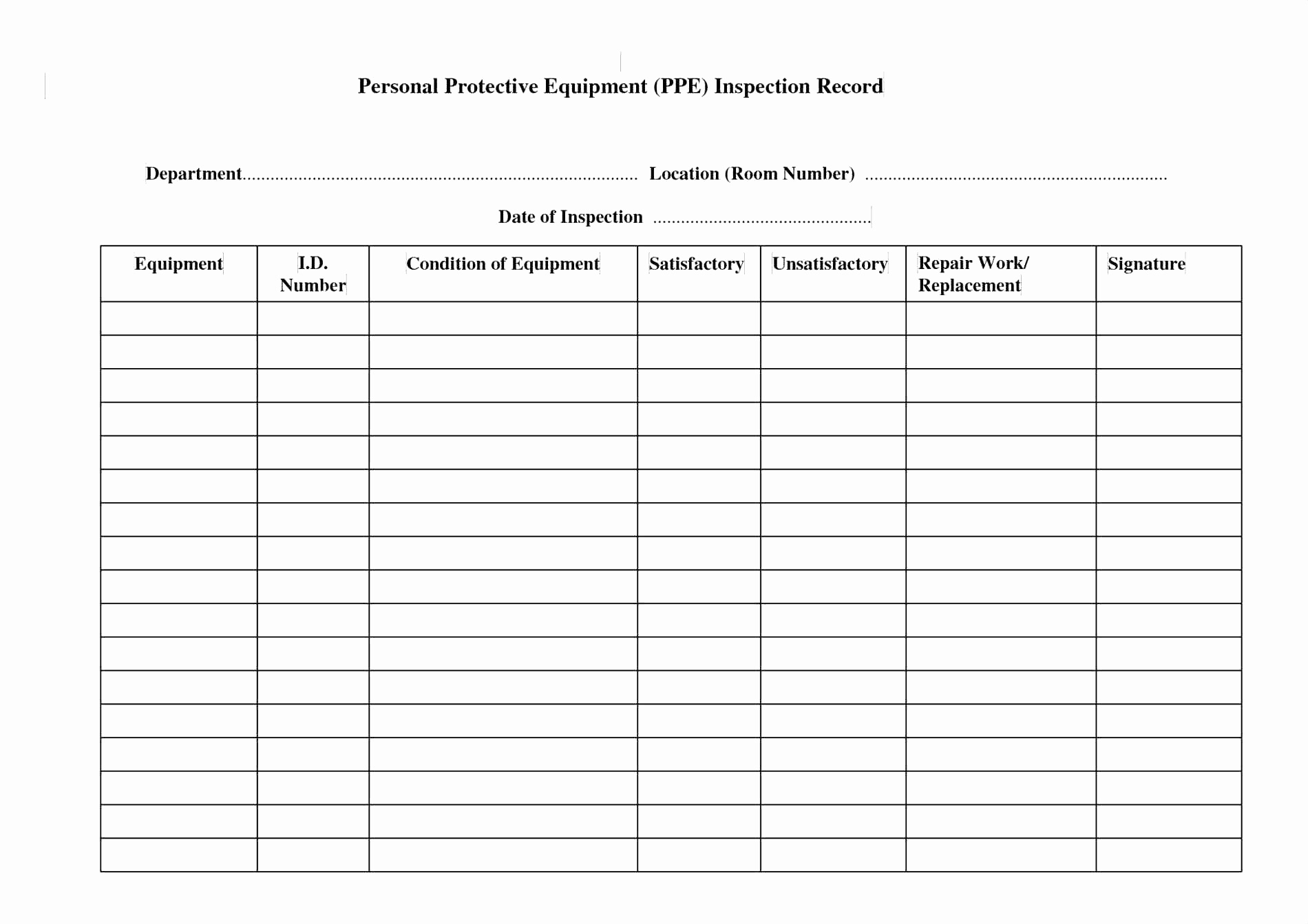 Equipment Maintenance Schedule Spreadsheet ~ Excel Templates