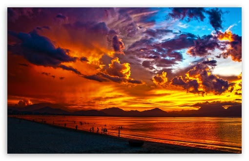 Beach Sunset Wallpaper 4k
