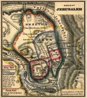 Ancient City of Jerusalem and Valley of Jehosaphat.