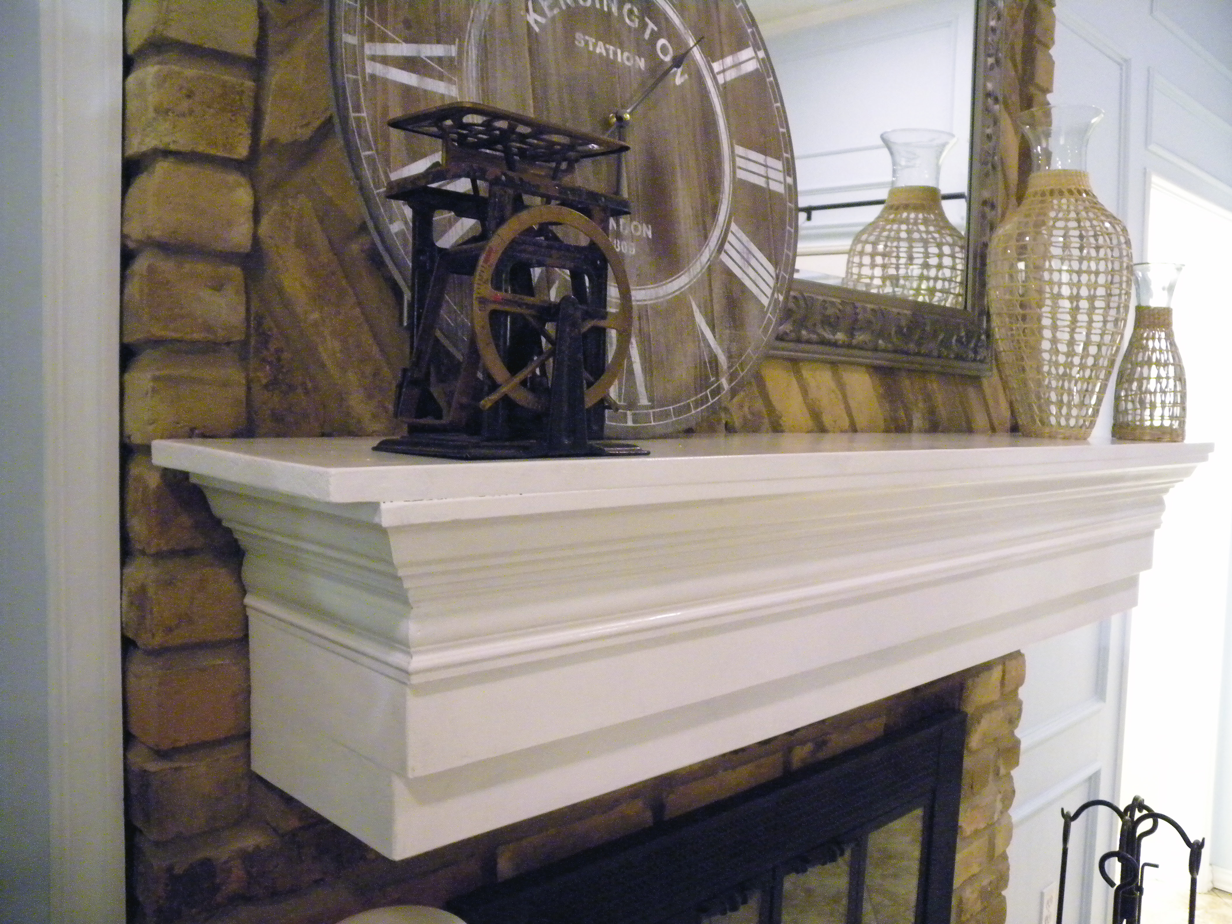Saplans Diy Mantel Over Brick