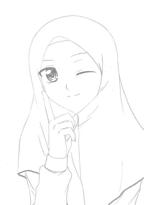 70+ Gambar Sketsa Wanita Berhijab Terlengkap - Never Mind