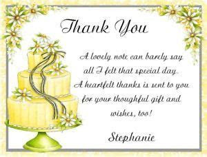 Bridal Shower Thank You Verse Thank You Cards Sayings Bridal Shower Thank You Verse Thank You Cards Sayings