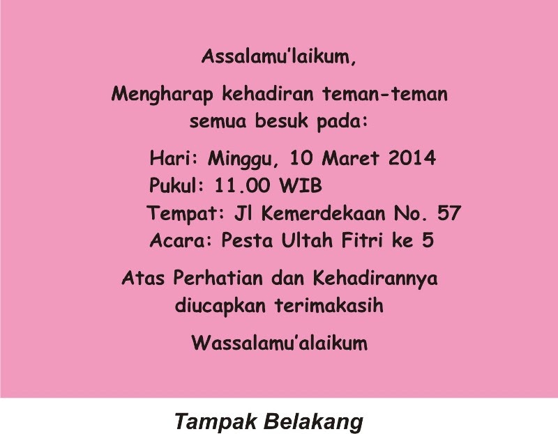 Prescottmonstercross Contoh Surat Undangan Walimatussafar