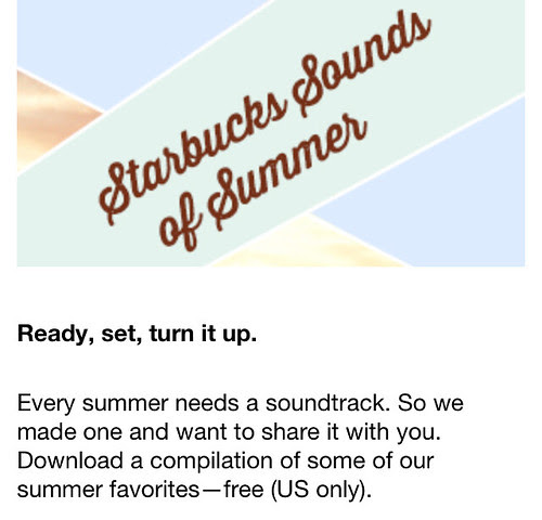 Starbucks Sounds of Summer
