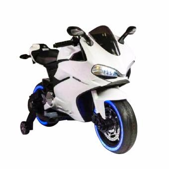 Harga Mainan Anak Motor Aki Ducati Putih Online Murah - tokotujus