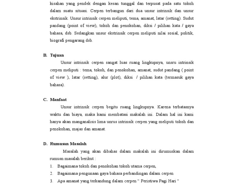 Contoh Cerpen Bahasa Sunda Dan Unsur Intrinsiknya Berbagai Unsur