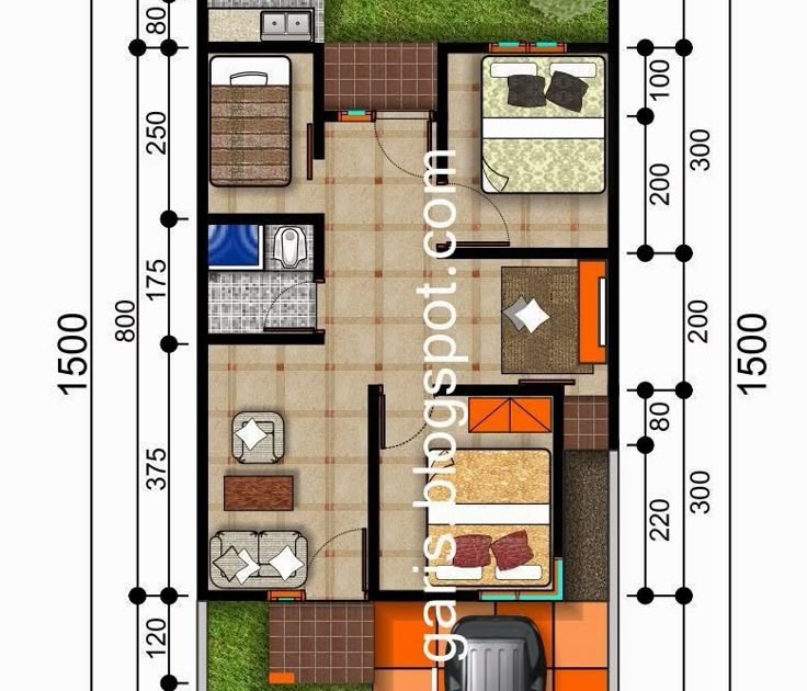 49 Denah Rumah 3 Kamar Tidur Type 50 Spesial 49 Denah Rumah 3 Kamar Tidur Type 50 Spesial