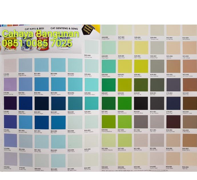 39 Baru Katalog Cat Avian Coklat Warna Cat