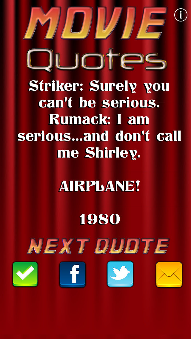 Movie Quotes FREE Free Download Ver:2.0 for iOS Movie Quotes FREE Free Download Ver:2.0 for iOS