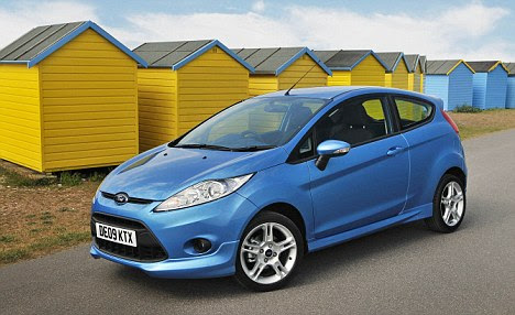 Blue Ford Fiesta car