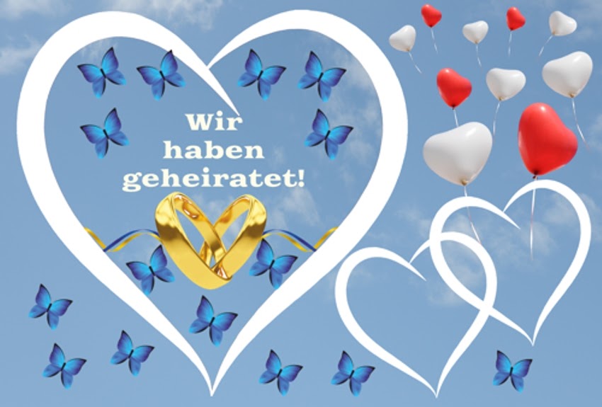 Karte Wir Haben Heimlich Geheiratet : Wir haben geheiratet Karte