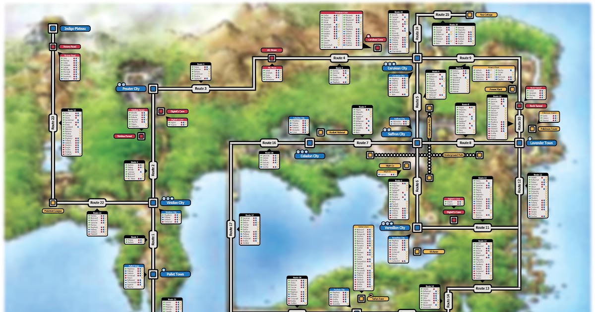 pokemon gen 1 safari zone map