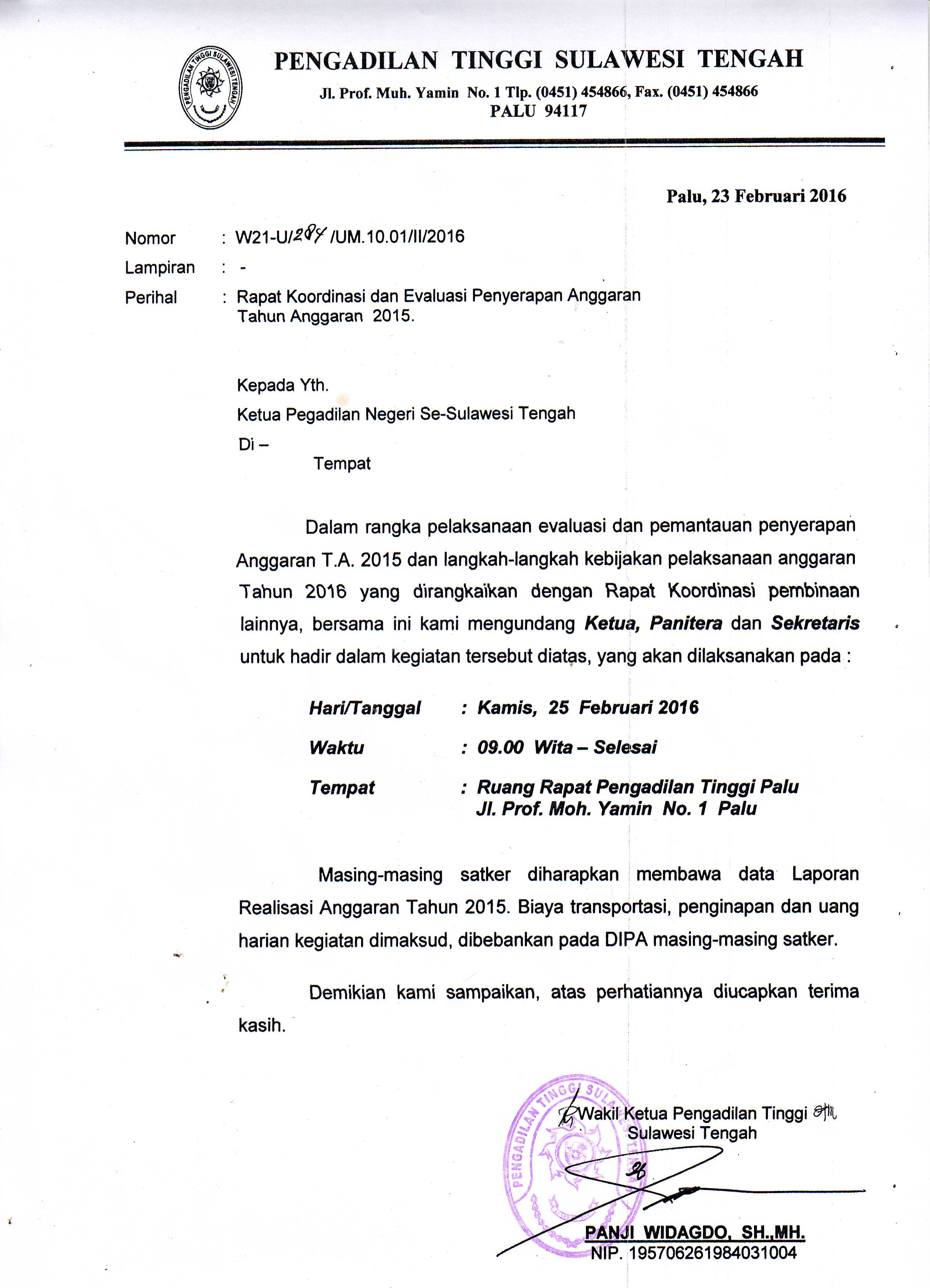 Contoh Surat Undangan Rapat Evaluasi Kinerja Perusahaan