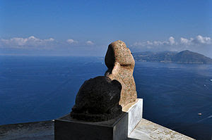 Capri. Sphinx at Villa San Michele.
