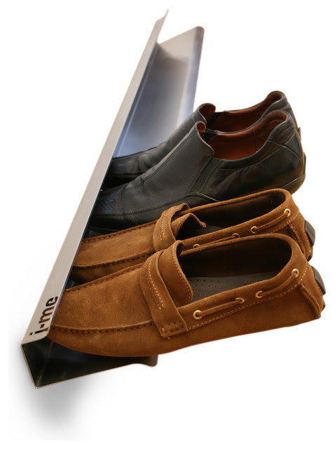 j-me Stainless Steel Metal Shoe Rack - modern - shoeracks - london