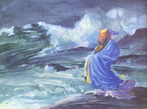 A Rishi Calling Up A Storm - Japanese Folklore A Rishi Calling Up A Storm - Japanese Folklore