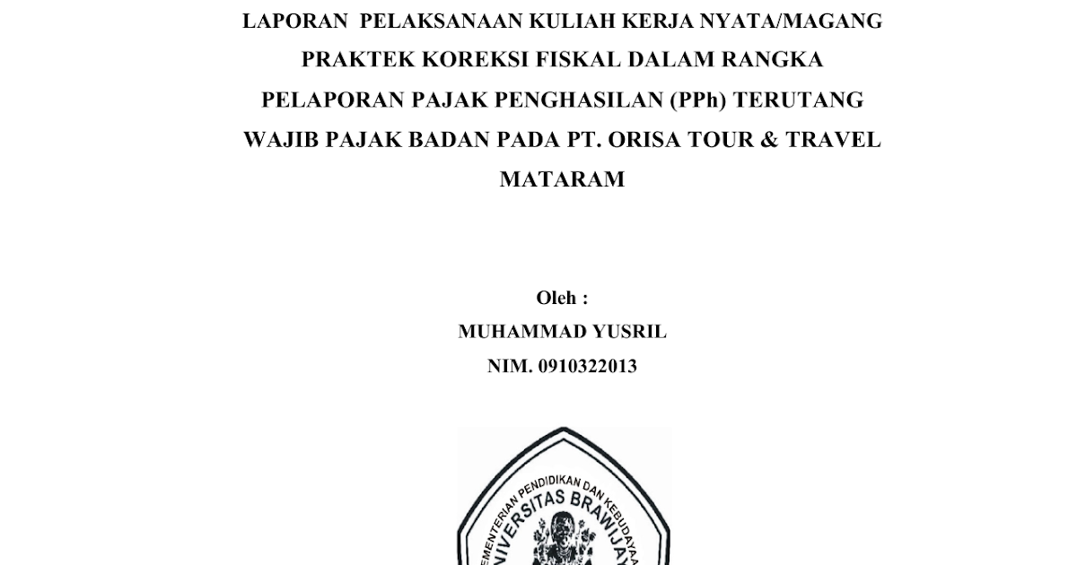 Contoh Laporan Prakerin Jurusan Akuntansi Di Koperasi Kumpulan Contoh Laporan